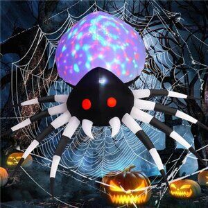 6 FT Height Halloween Inflatables Outdoor Spider Blow Up Yard Decoration